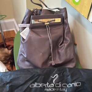 Alberta Di Canio NWT 🔥sale🔥mushroom colored back pack made in Italy